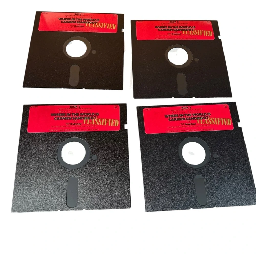 Where in the World is Carmen Sandiego? Deluxe Edition 1990, Broderbund PC Game